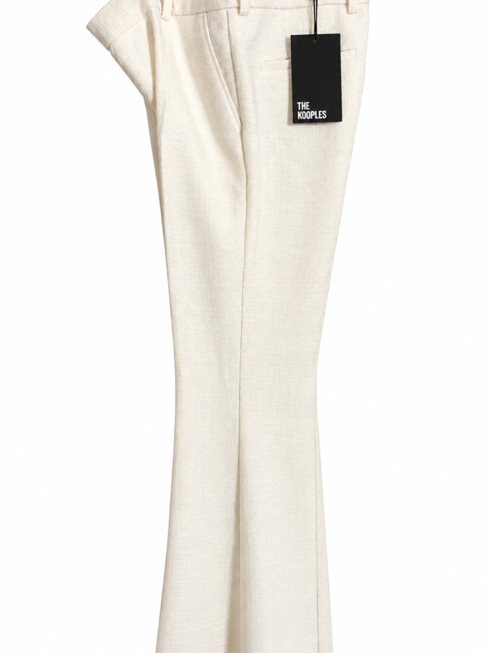 The Kooples Ivory Ecru Tailored Pleated Trousers Pants NWT 36